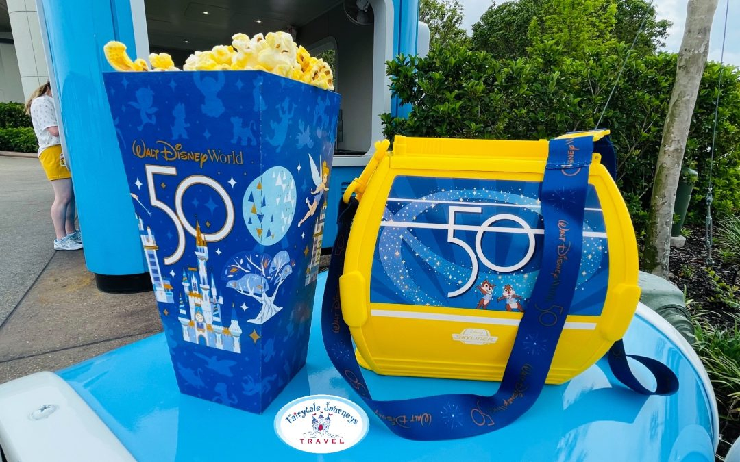 NEW! Disney’s 50th Anniversary Skyliner Popcorn Bucket!