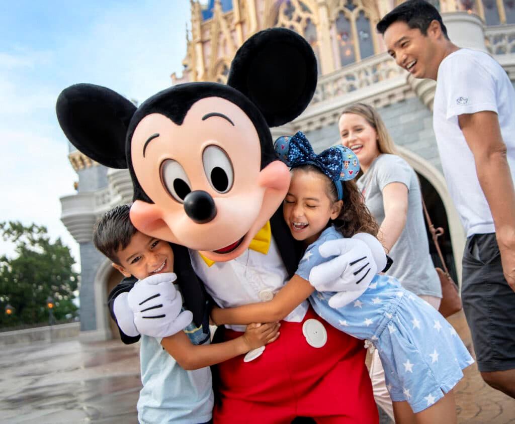 Disney Vacations at Magic Kingdom with Mickey Mouse.