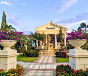 Sandals Resort fountains