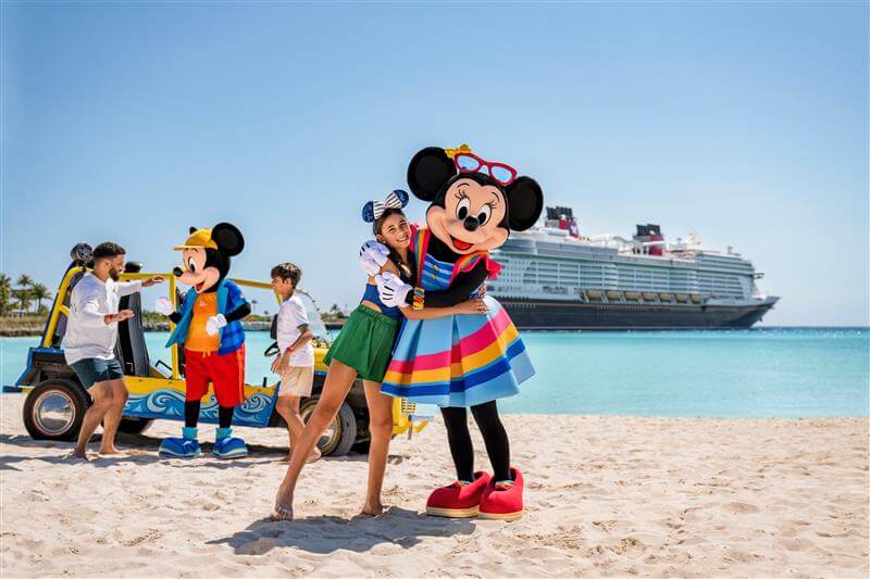 Family enjoying Disney Cruise Line vacation with onboard activities