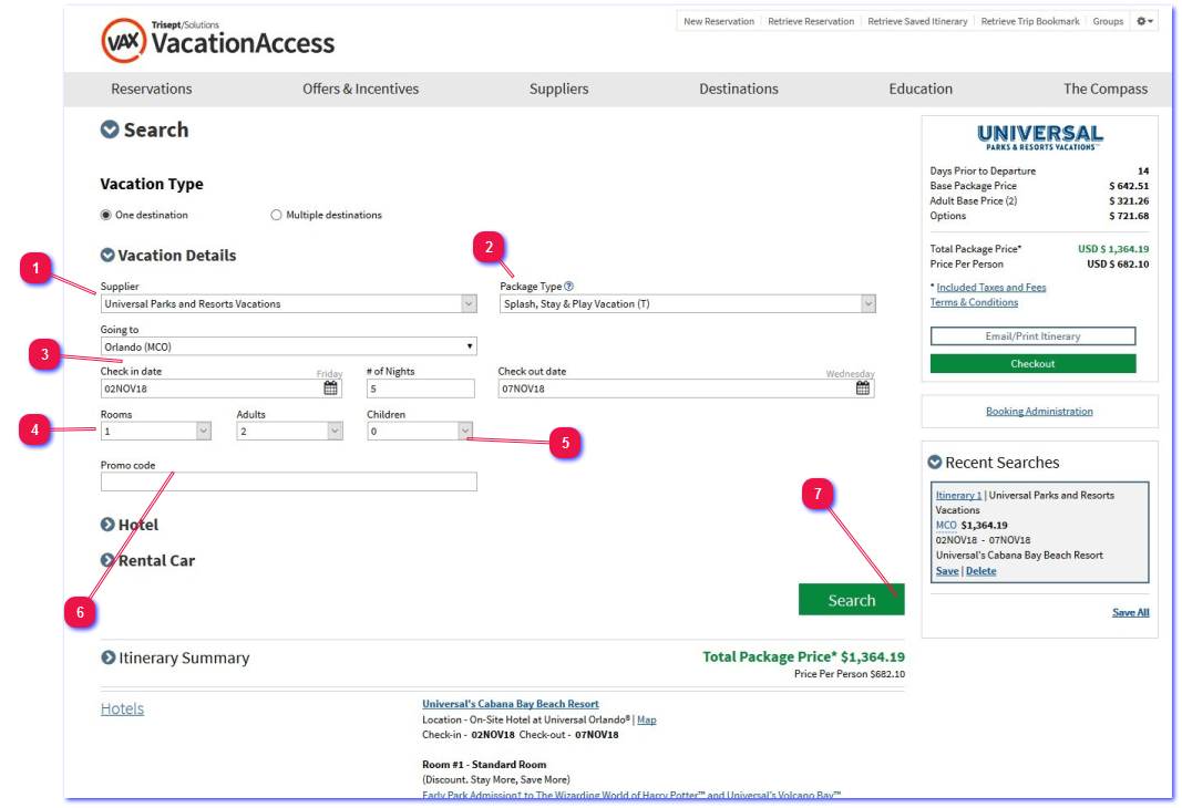 VAX - Search Section